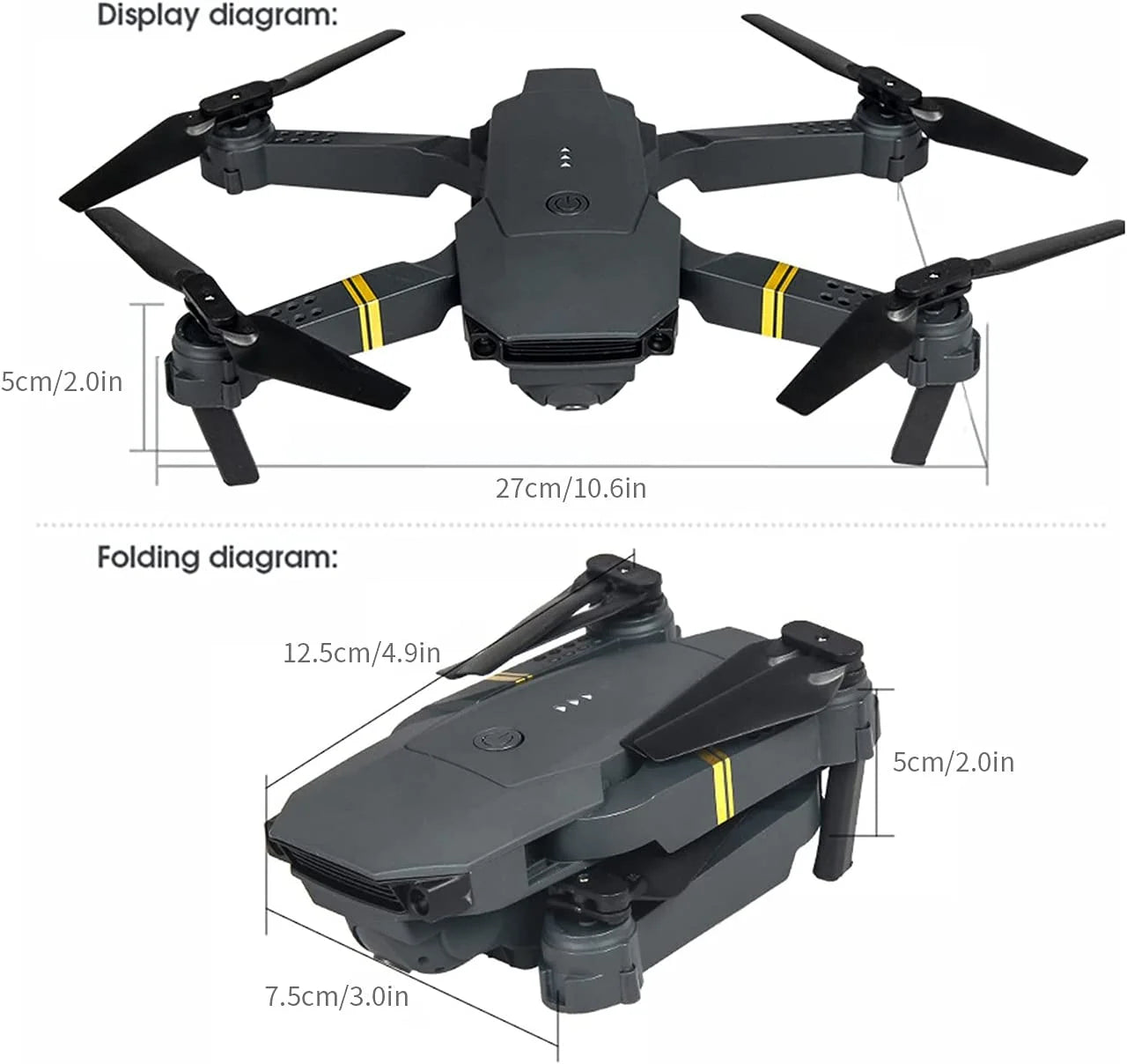 4K Drone with Dual Camera - Foldable FPV Quadcopter