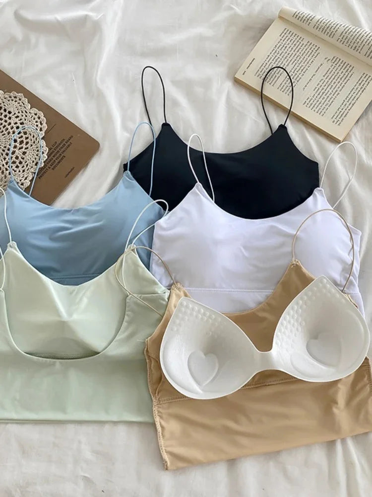 2025 Seamless Breathable Tank Top Women Sport Yoga Bra Sexy Running Gym Vest Womens Underwear Adjustable Shoulder Strap Camisole