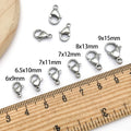 20pcs Stainless Steel Lobster Clasp Claw Hook Connectors for DIY Bracelet Necklace Earrings Jewelry Making Accessories