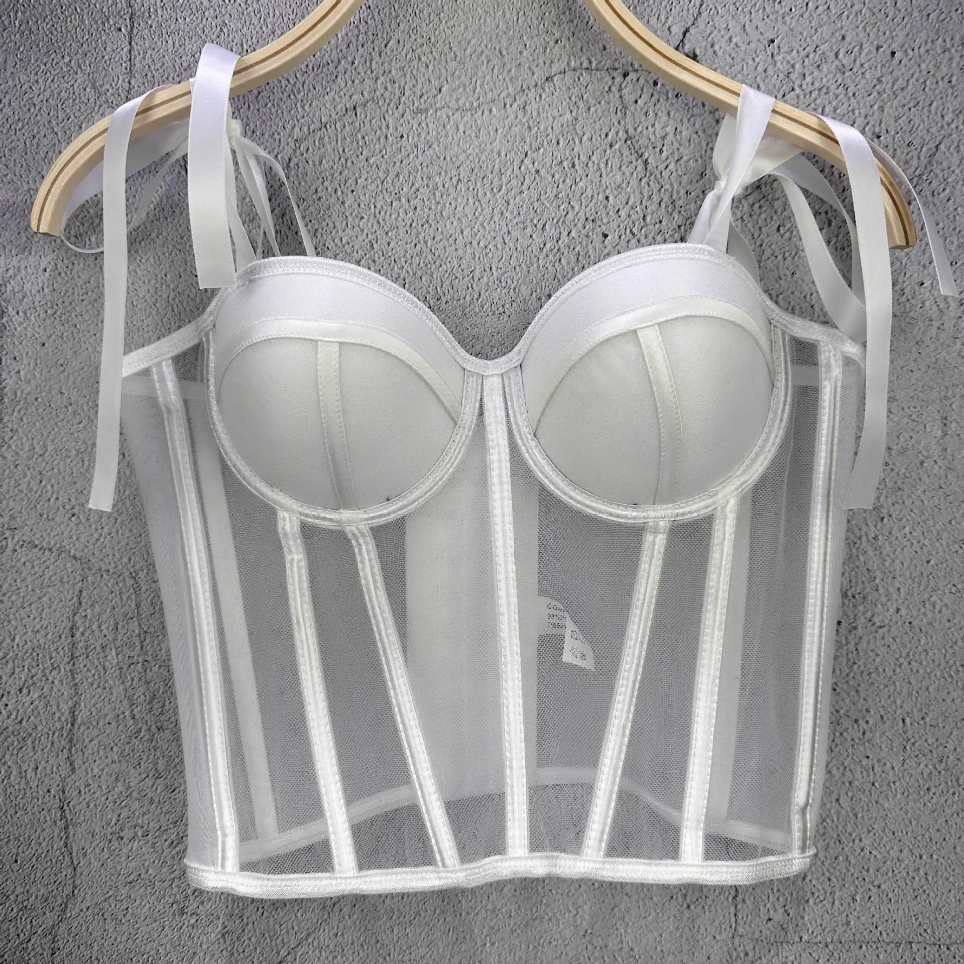 Women Corset Top Strappy Smocked Camisole Undershirt Lady Underwear Bottoming Outer Wear Sexy Fishbone Waist Tops Mujer Lingerie