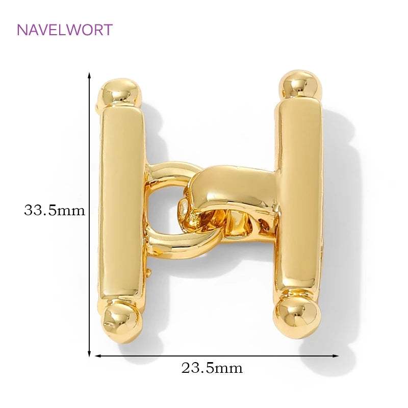 Multi Strands Necklace Clasp 18K Gold Plated Pearl Clasps Connector,Brass Fastener Closure Lock Clasps,DIY Jewelry Accessories