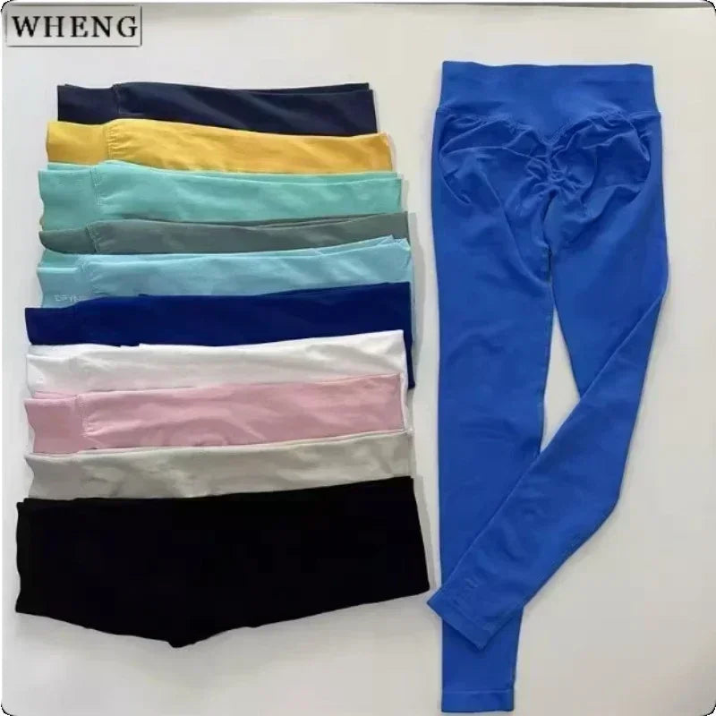 2Pcs Women's Gym Yoga Set Seamless High Waist Leggings Sports Bra Top Workout Outfit Fitness Activewear Running Training Clothes