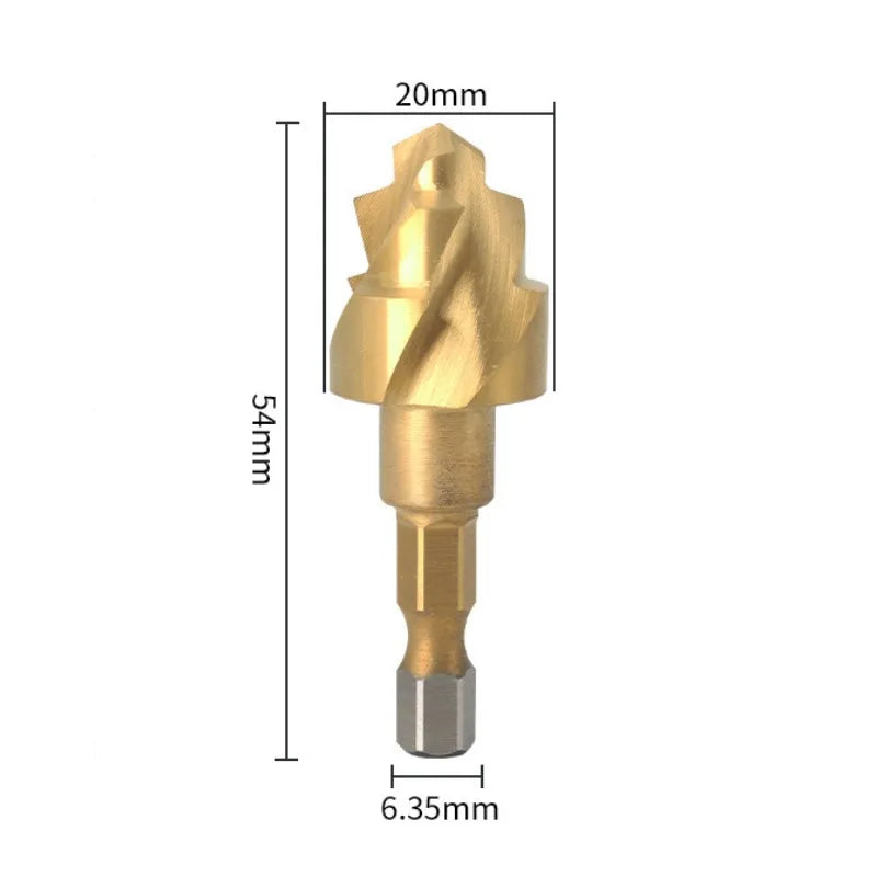 Titanium Plated Lifting Drill New Three Blade PPR Water Pipe Repair Drill Bit Precise Limit Opening Hole Drilling Hydraulic Tool