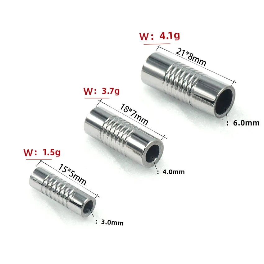 5pcs Stainless Steel 3mm 4mm 6mm Magnetic Clasp For Diy Connector Leather Bracelets Rope CharmsBuckle Jewelry Making Accessories