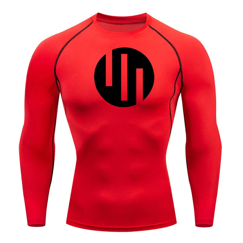 Men's Compression Shirts Long Sleeve Workout Gym T-Shirt Running Top Cool Dry Sports Baselayer Undershirts Sun Protection Skin