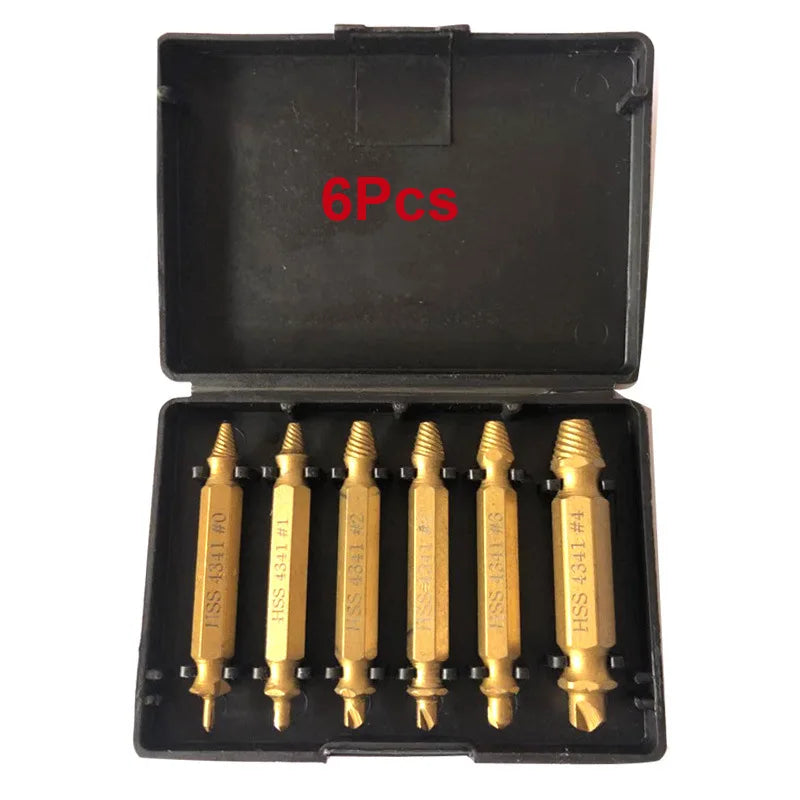 Damaged Screw Extractor Set HSS Drill Bit Stripped Broken Remover Small Easily Quickly Take Out Kit Easy Demolition Power Tools