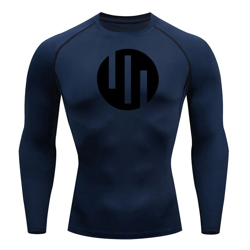 Men's Compression Shirts Long Sleeve Workout Gym T-Shirt Running Top Cool Dry Sports Baselayer Undershirts Sun Protection Skin