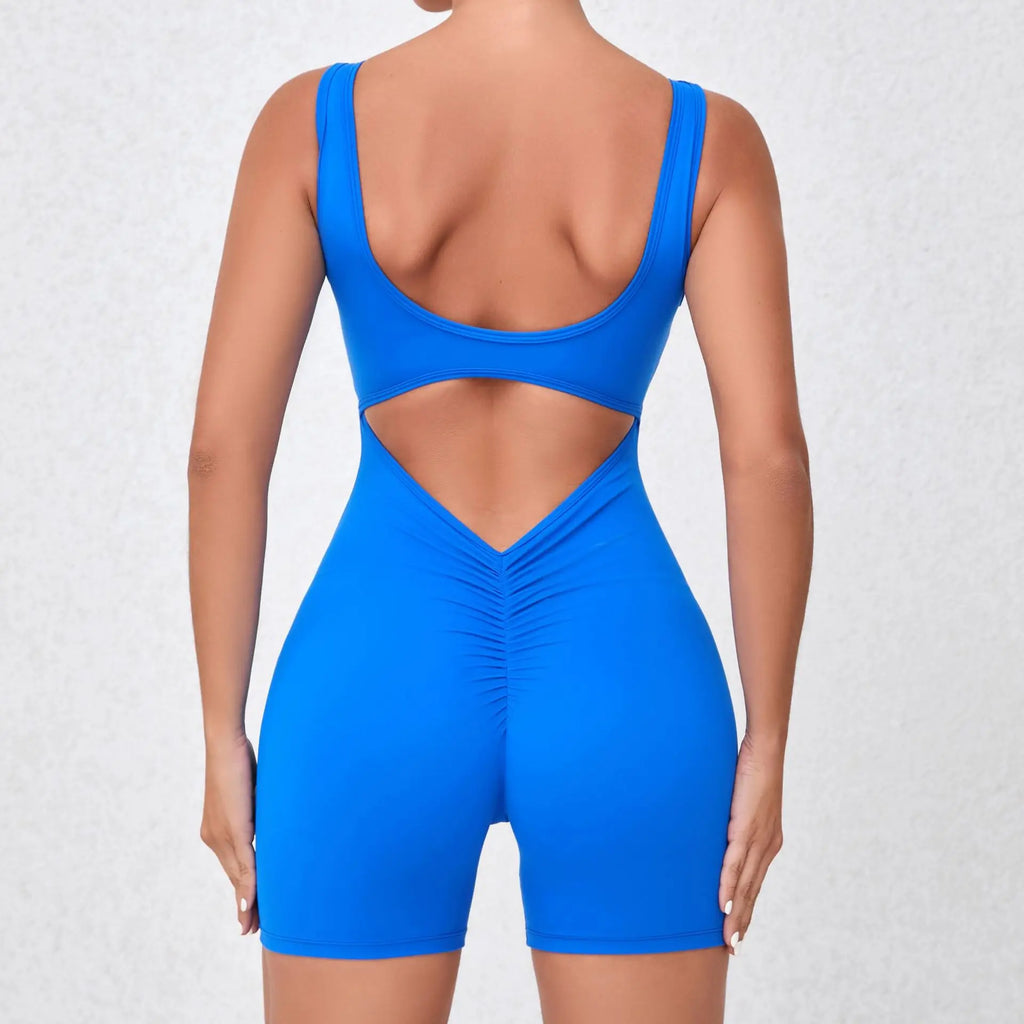 XS-XL New Pad Women Gym Yoga Set Sports Rompers Sexy Back Fitness Workout Pant Flare Leggings One Piece Jumpsuit Active Wear
