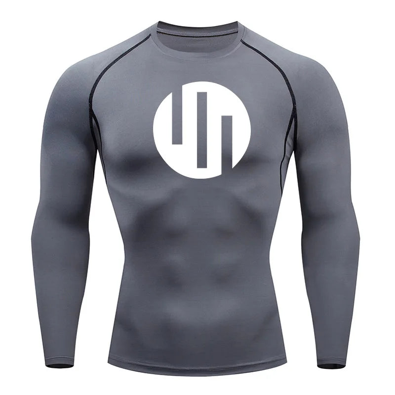 Men's Compression Shirts Long Sleeve Workout Gym T-Shirt Running Top Cool Dry Sports Baselayer Undershirts Sun Protection Skin