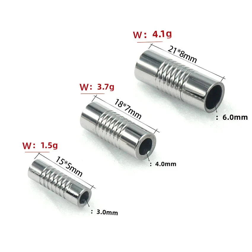 5pcs Stainless Steel 3mm 4mm 6mm Magnetic Clasp For Diy Connector Leather Bracelets Rope CharmsBuckle Jewelry Making Accessories