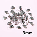 100pcs Stainless Steel 2-7mm Flat Cords Crimp End Beads Caps Clip Tip Fold for DIY Snake Chain Necklace Jewelry Making Findings